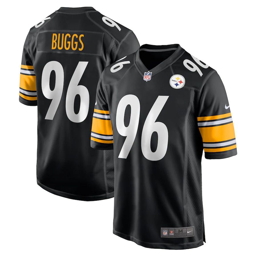 Men Pittsburgh Steelers 96 Isaiah Buggs Nike Black Game NFL Jersey